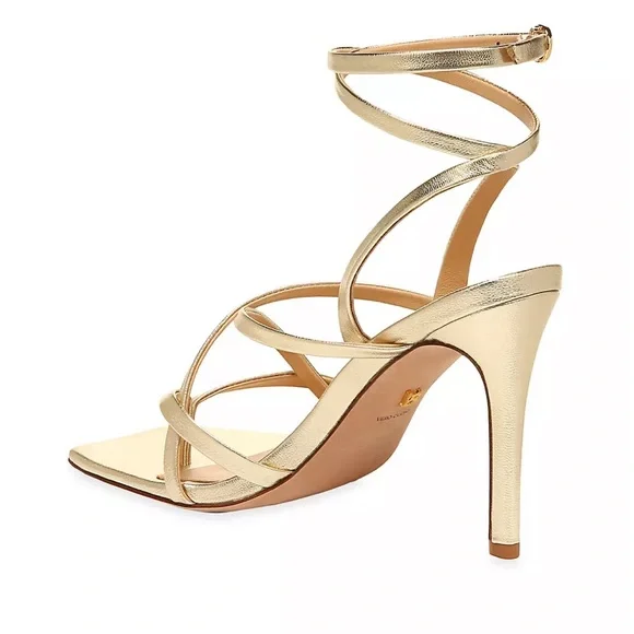 Veronica Beard
Abriella Metallic Leather Strappy Sandals - Picture 3 of 6